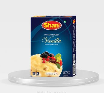 Shan Vanilla Custard Powder 200g – Creamy, Egg-Free Dessert Mix with Authentic Vanilla Flavor
