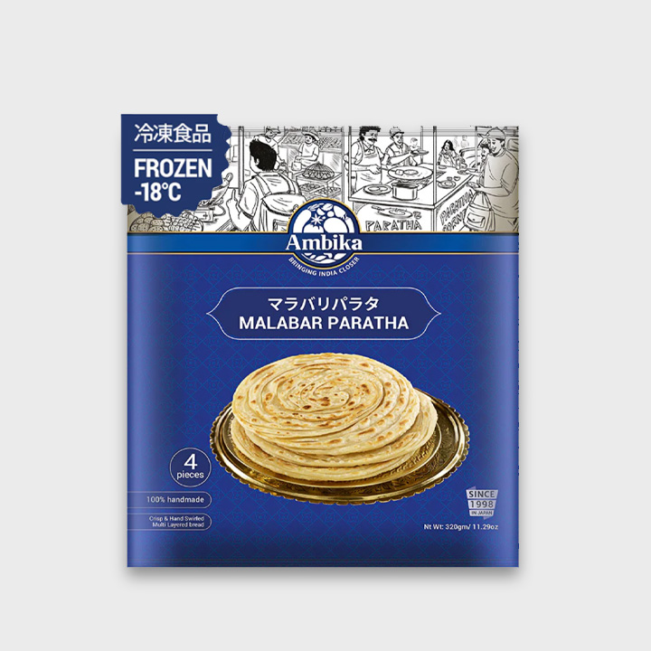 Ambika Malabar Style Paratha – 4 Pieces (320g)